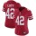 Women's 49ers #42 Ronnie Lott Red Team Color Stitched NFL Vapor Untouchable Limited Jersey