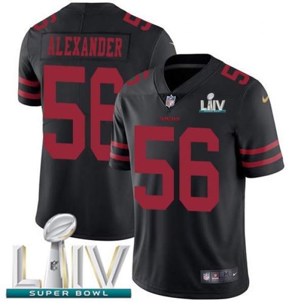 Nike 49ers #56 Kwon Alexander Black Super Bowl LIV 2020 Alternate Men's Stitched NFL Vapor Untouchable Limited Jersey