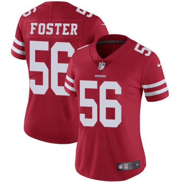 Women's 49ers #56 Reuben Foster Red Team Color Stitched NFL Vapor Untouchable Limited Jersey