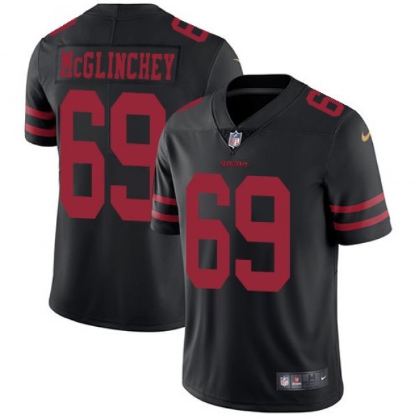 Nike 49ers #69 Mike McGlinchey Black Alternate Men's Stitched NFL Vapor Untouchable Limited Jersey