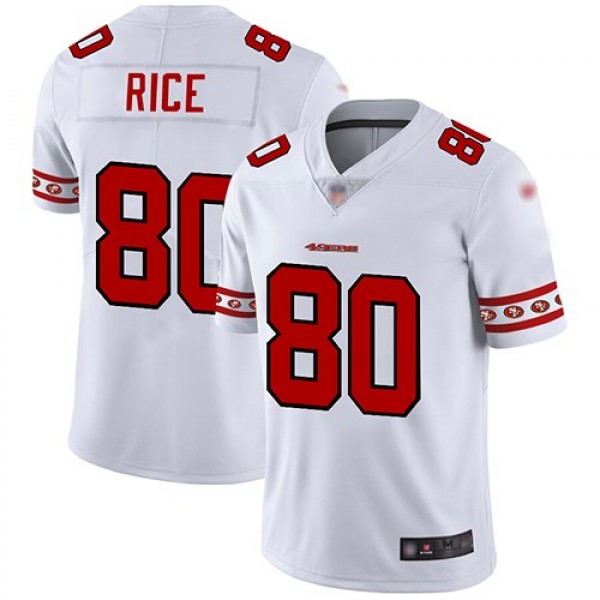 Nike 49ers #80 Jerry Rice White Men's Stitched NFL Limited Team Logo Fashion Jersey
