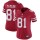 Women's 49ers #81 Trent Taylor Red Team Color Stitched NFL Vapor Untouchable Limited Jersey