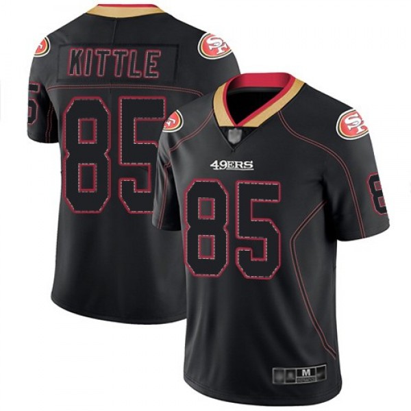 Nike 49ers #85 George Kittle Lights Out Black Men's Stitched NFL Limited Rush Jersey