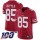 Nike 49ers #85 George Kittle Red Team Color Men's Stitched NFL 100th Season Vapor Limited Jersey