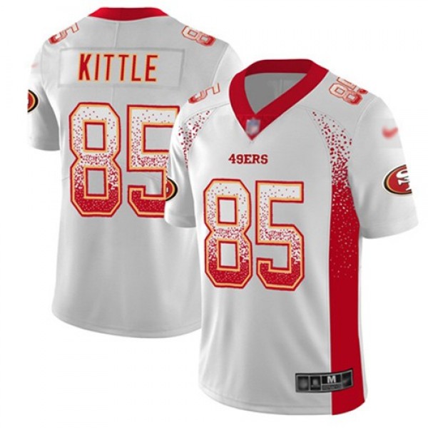 Nike 49ers #85 George Kittle White Men's Stitched NFL Limited Rush Drift Fashion Jersey
