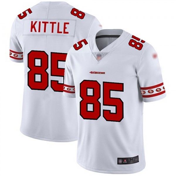Nike 49ers #85 George Kittle White Men's Stitched NFL Limited Team Logo Fashion Jersey