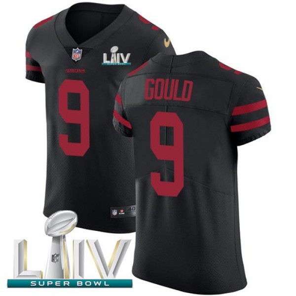 Nike 49ers #9 Robbie Gould Black Super Bowl LIV 2020 Alternate Men's Stitched NFL Vapor Untouchable Elite Jersey