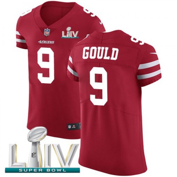 Nike 49ers #9 Robbie Gould Red Super Bowl LIV 2020 Team Color Men's Stitched NFL Vapor Untouchable Elite Jersey