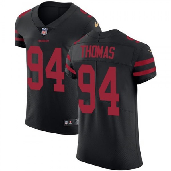 Nike 49ers #94 Solomon Thomas Black Alternate Men's Stitched NFL Vapor Untouchable Elite Jersey