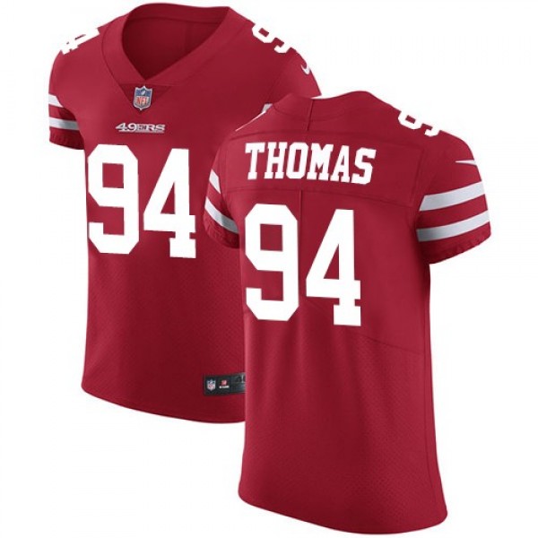 Nike 49ers #94 Solomon Thomas Red Team Color Men's Stitched NFL Vapor Untouchable Elite Jersey