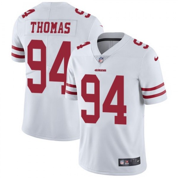 Nike 49ers #94 Solomon Thomas White Men's Stitched NFL Vapor Untouchable Limited Jersey