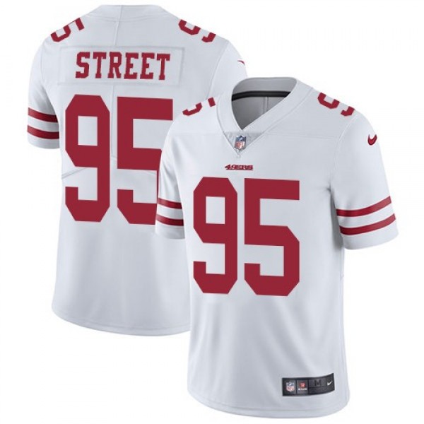 Nike 49ers #95 Kentavius Street White Men's Stitched NFL Vapor Untouchable Limited Jersey