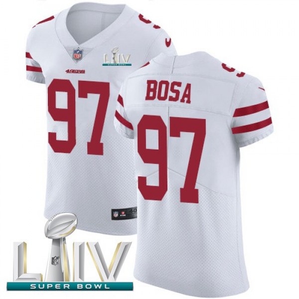 Nike 49ers #97 Nick Bosa White Super Bowl LIV 2020 Men's Stitched NFL Vapor Untouchable Elite Jersey