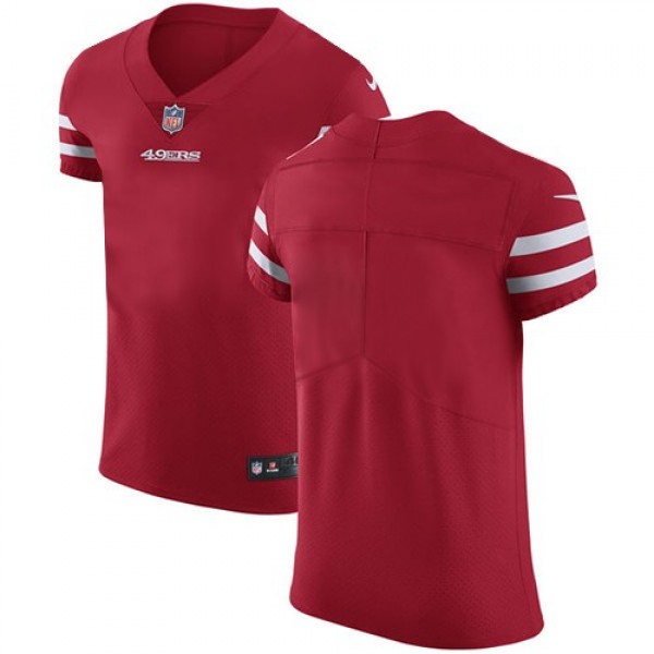 Nike 49ers Blank Red Team Color Men's Stitched NFL Vapor Untouchable Elite Jersey