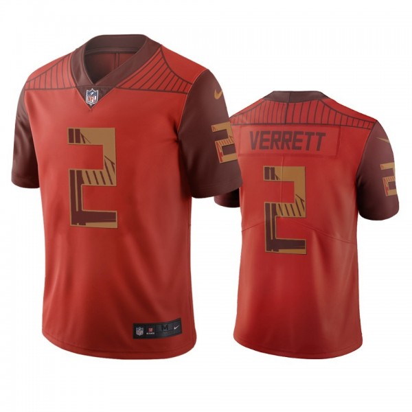 San Francisco 49ers #2 Jason Verrett Orange Vapor Limited City Edition NFL Jersey