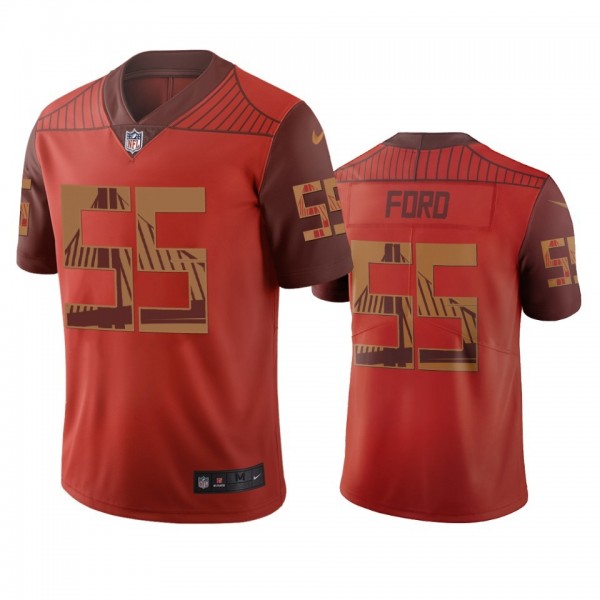 San Francisco 49ers #55 Dee Ford Orange Vapor Limited City Edition NFL Jersey