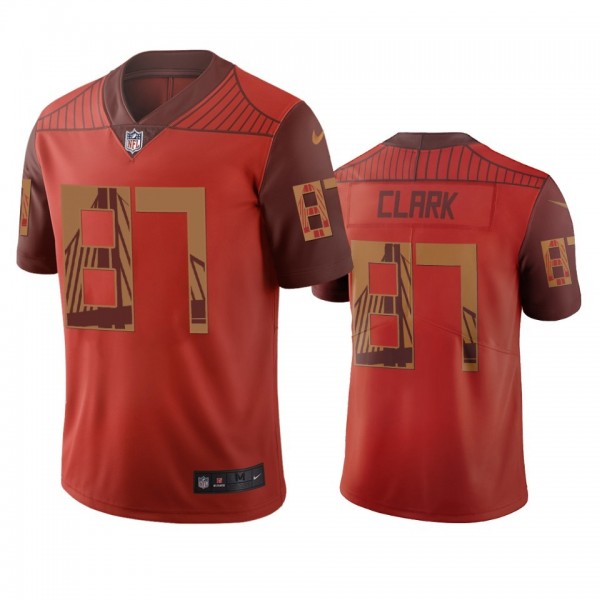 San Francisco 49ers #87 Dwight Clark Orange Vapor Limited City Edition NFL Jersey