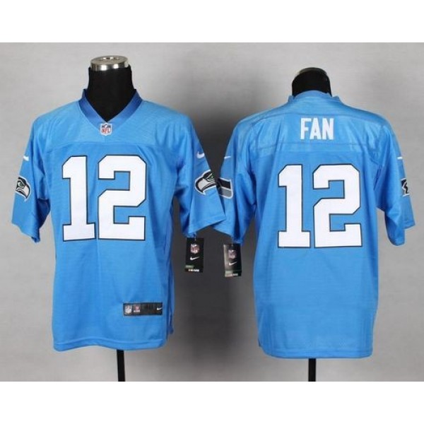 Nike Seahawks #12 Fan Light Blue Men's Stitched NFL Elite Jersey
