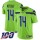 Nike Seahawks #14 D.K. Metcalf Green Men's Stitched NFL Limited Rush 100th Season Jersey