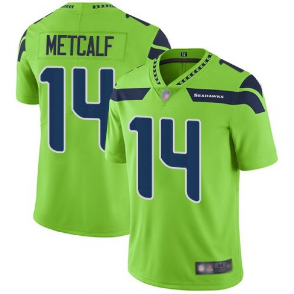 Nike Seahawks #14 D.K. Metcalf Green Men's Stitched NFL Limited Rush Jersey