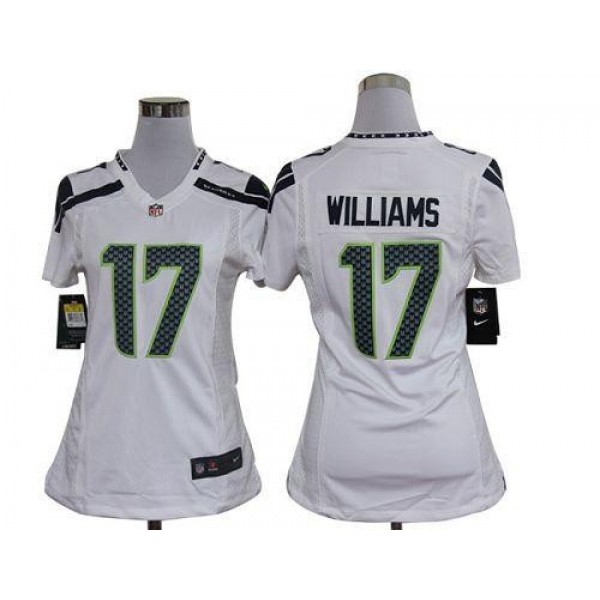 Women's Seahawks #17 Mike Williams White Stitched NFL Elite Jersey