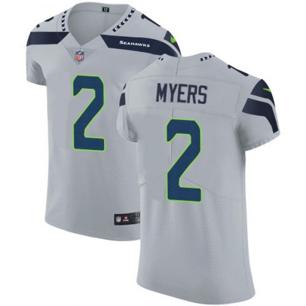Nike Seahawks #2 Jason Myers Grey Alternate Men's Stitched NFL Vapor Untouchable Elite Jersey