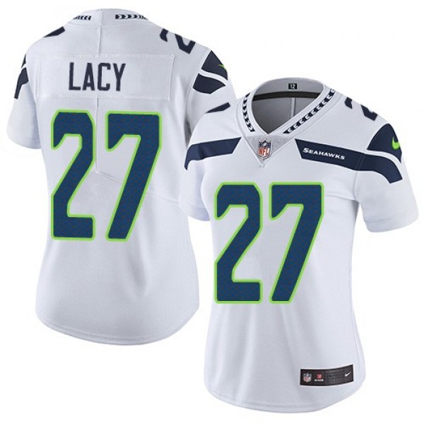Women's Seahawks #27 Eddie Lacy White Stitched NFL Vapor Untouchable Limited Jersey