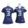 Women's Seahawks #3 Russell Wilson Steel Blue Team Color Stitched NFL Elite Jersey