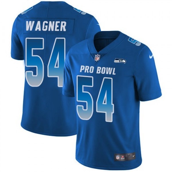 Women's Seahawks #54 Bobby Wagner Royal Stitched NFL Limited NFC 2018 Pro Bowl Jersey
