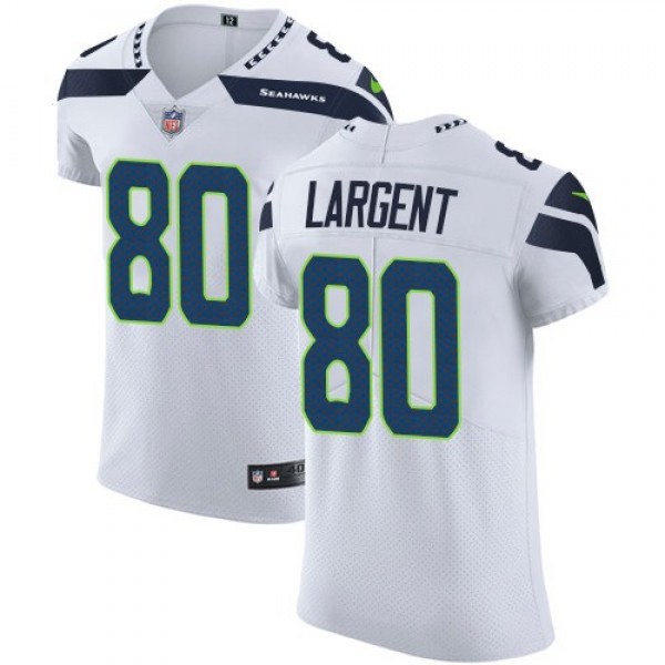 Nike Seahawks #80 Steve Largent White Men's Stitched NFL Vapor Untouchable Elite Jersey
