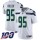 Nike Seahawks #95 L.J. Collier White Men's Stitched NFL 100th Season Vapor Limited Jersey