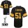 Steelers #51 James Farrior Black With Yellow Number Super Bowl XLV Stitched NFL Jersey