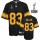Steelers #83 Heath Miller Black With Yellow Number Super Bowl XLV Stitched NFL Jersey