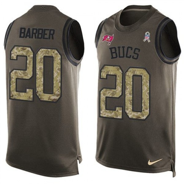 Nike Buccaneers #20 Ronde Barber Green Men's Stitched NFL Limited Salute To Service Tank Top Jersey