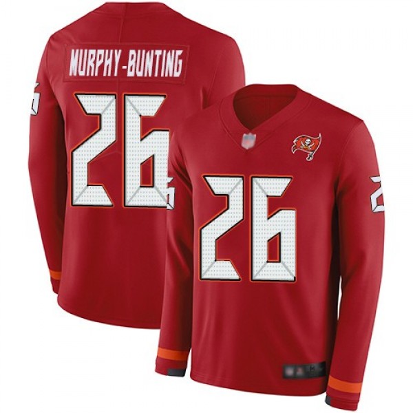 Nike Buccaneers #26 Sean Murphy-Bunting Red Team Color Men's Stitched NFL Limited Therma Long Sleeve Jersey