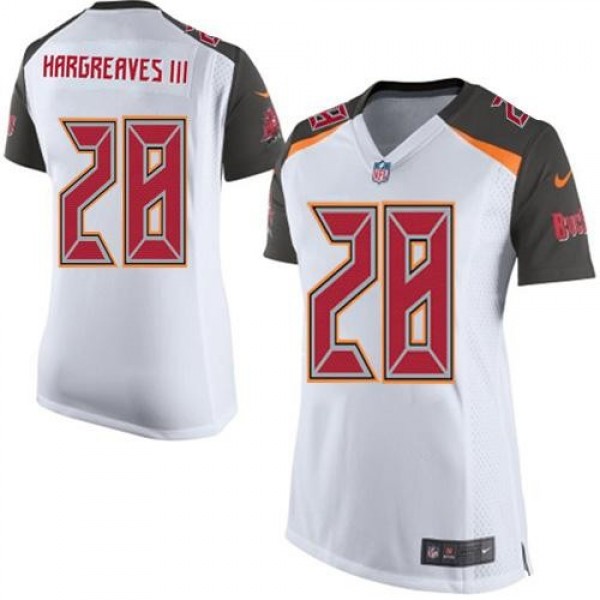 Women's Buccaneers #28 Vernon Hargreaves III White Stitched NFL New Elite Jersey