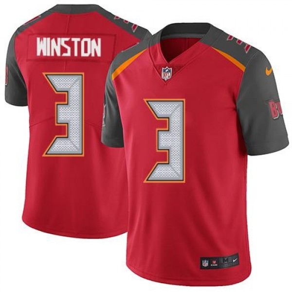 Nike Buccaneers #3 Jameis Winston Red Team Color Men's Stitched NFL Vapor Untouchable Limited Jersey