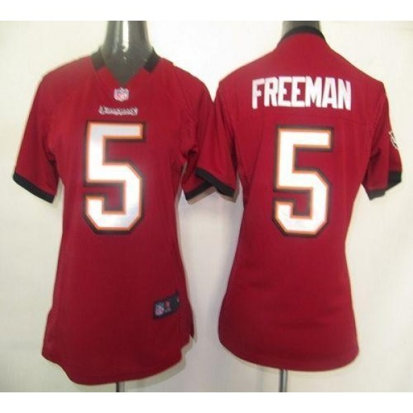 Women's Buccaneers #5 Josh Freeman Red Team Color Stitched NFL Elite Jersey
