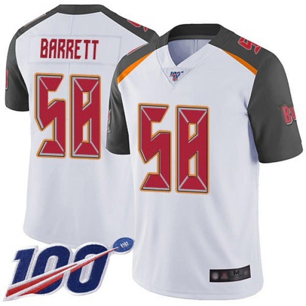 Nike Buccaneers #58 Shaquil Barrett White Men's Stitched NFL 100th Season Vapor Limited Jersey