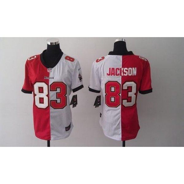 Women's Buccaneers #83 Vincent Jackson Red White Stitched NFL Elite Split Jersey