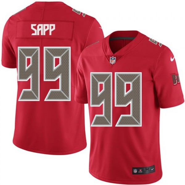 Nike Buccaneers #99 Warren Sapp Red Men's Stitched NFL Limited Rush Jersey