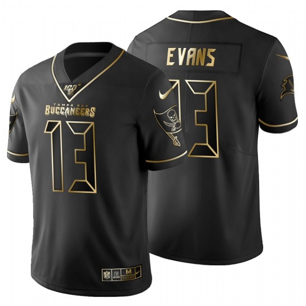 Tampa Bay Buccaneers #13 Mike Evans Men's Nike Black Golden Limited NFL 100 Jersey