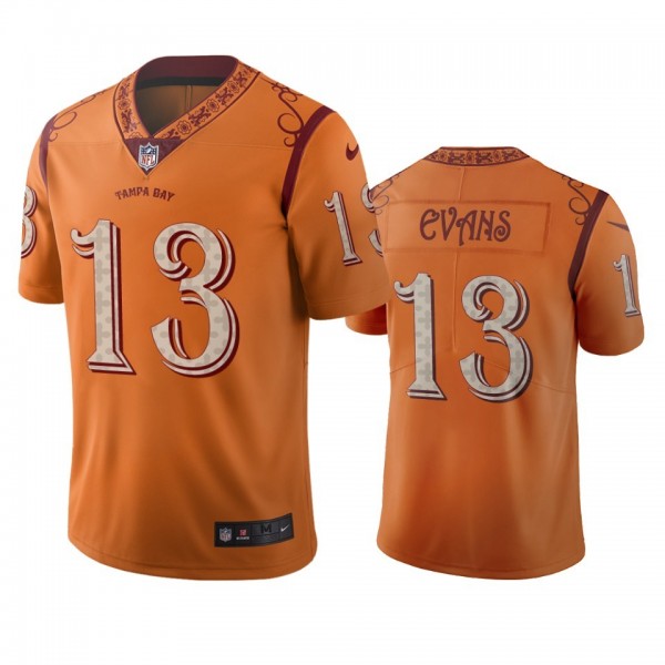 Tampa Bay Buccaneers #13 Mike Evans Orange Vapor Limited City Edition Jersey