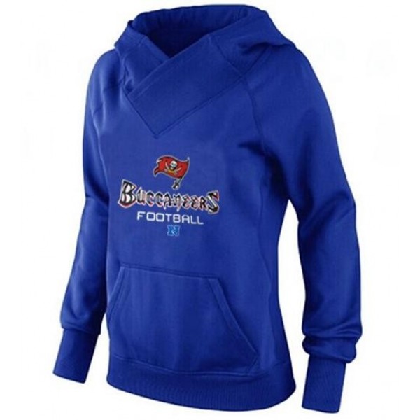 Women's Tampa Bay Buccaneers Big Tall Critical Victory Pullover Hoodie Blue Jersey