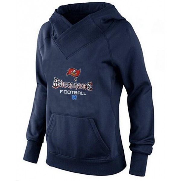 Women's Tampa Bay Buccaneers Big Tall Critical Victory Pullover Hoodie Navy Blue Jersey