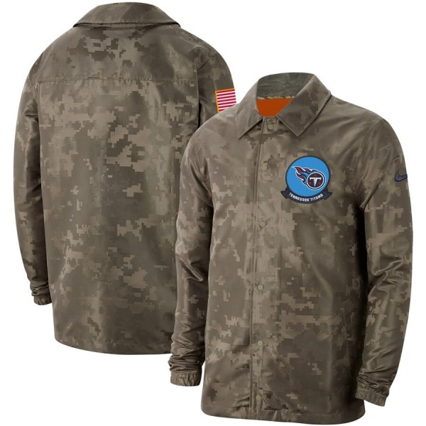 Men's Tennessee Titans Nike Camo 2019 Salute to Service Sideline Full-Zip Lightweight Jacket