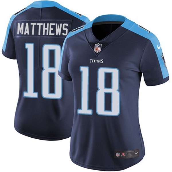 Women's Titans #18 Rishard Matthews Navy Blue Alternate Stitched NFL Vapor Untouchable Limited Jersey
