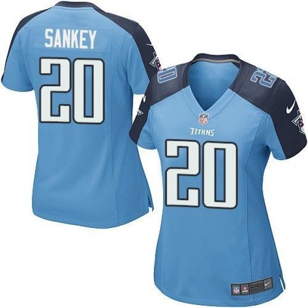 Women's Titans #20 Bishop Sankey Light Blue Team Color Stitched NFL Elite Jersey