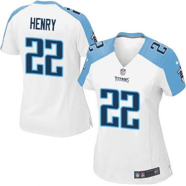 Women's Titans #22 Derrick Henry White Stitched NFL Elite Jersey