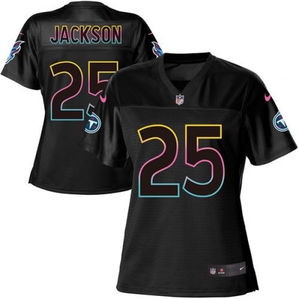Women's Titans #25 Adoree' Jackson Black NFL Game Jersey